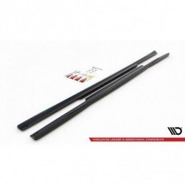 Maxton Side Skirts Diffusers Mercedes-Benz C W205 Gloss Black, MAXTON DESIGN