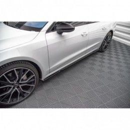 Maxton Side Skirts Diffusers Audi A7 C8 Gloss Black, MAXTON DESIGN