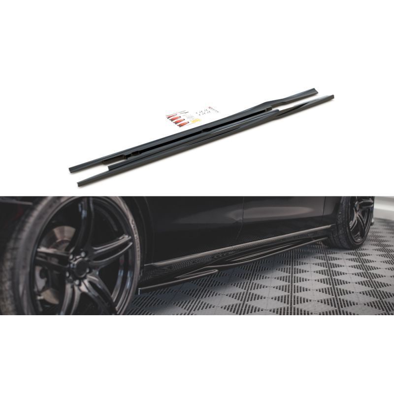 Maxton Side Skirts Diffusers Mercedes-Benz E W213 Gloss Black, MAXTON DESIGN