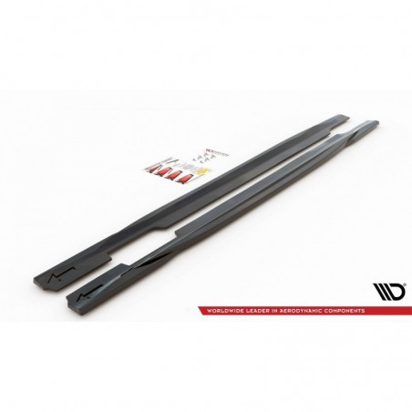 Maxton Side Skirts Diffusers Audi S5 / A5 S-Line Sportback F5 Facelift Gloss Black, MAXTON DESIGN