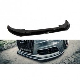 Maxton FRONT RACING SPLITTER AUDI A6 C7 S-LINE 2 splitters 1 set ABS Gloss Black, A6/S6/RS6 4G C7 