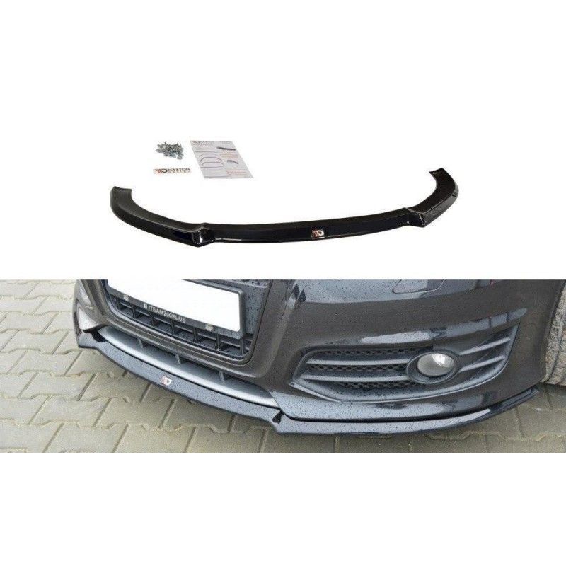 Maxton Front Splitter V.1 Audi S3 8P FL Gloss Black, A3/ S3/ RS3 8P