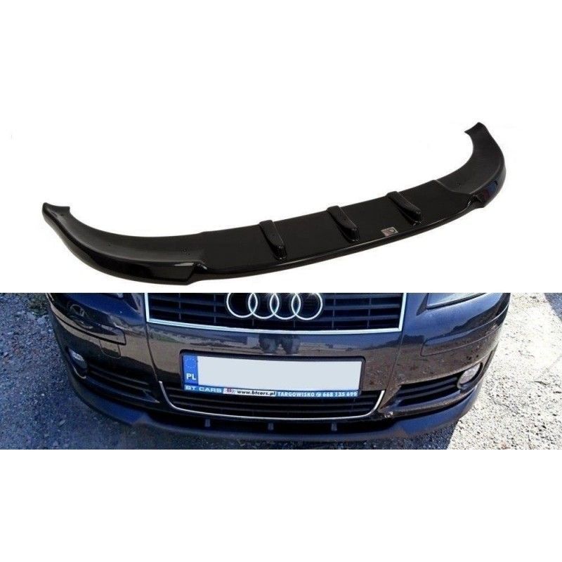 Maxton FRONT SPLITTER AUDI A3 8P (PREFACE MODEL) 2003-2005 Gloss Black, A3/ S3/ RS3 8P