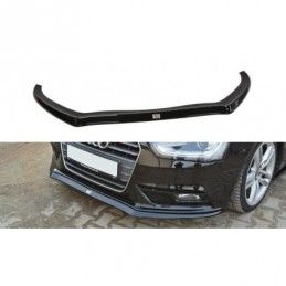 Maxton Front Splitter V.2 Audi A4 B8 FL Gloss Black, A4/S4 B8