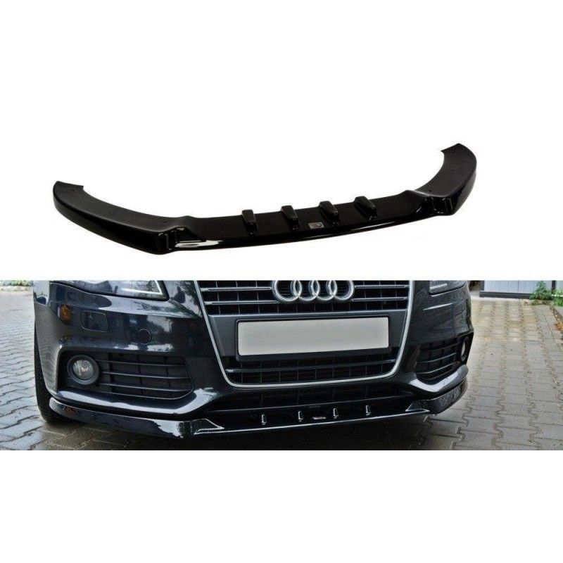 Maxton Front Splitter V.1 Audi A4 B8 Gloss Black, A4/S4 B8