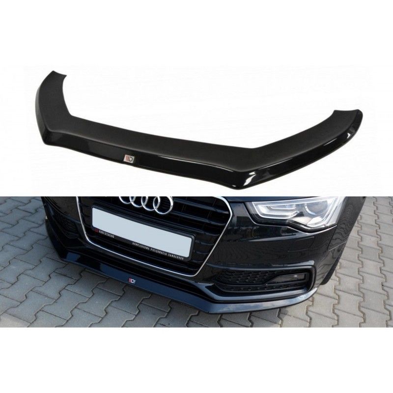 Maxton Front Splitter V.1 Audi S5 / A5 S-Line 8T FL Gloss Black, A5/S5/RS5 8T