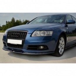 Maxton Front Splitter Audi A6 S-Line C6 Gloss Black, A6/RS6 4F C6