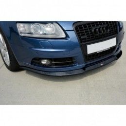 Maxton Front Splitter Audi A6 S-Line C6 Gloss Black, A6/RS6 4F C6