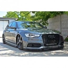 Maxton Front Splitter V.1 Audi S6 / A6 S-Line C7 Gloss Black, A6/S6/RS6 4G C7 