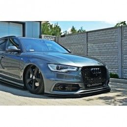 Maxton Front Splitter V.1 Audi S6 / A6 S-Line C7 Gloss Black, A6/S6/RS6 4G C7 