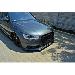 Maxton Front Splitter V.1 Audi S6 / A6 S-Line C7 Gloss Black, A6/S6/RS6 4G C7 