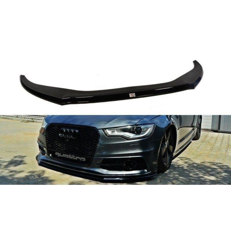 Maxton Front Splitter V.2 Audi S6 / A6 S-Line C7 Gloss Black, A6/S6/RS6 4G C7 