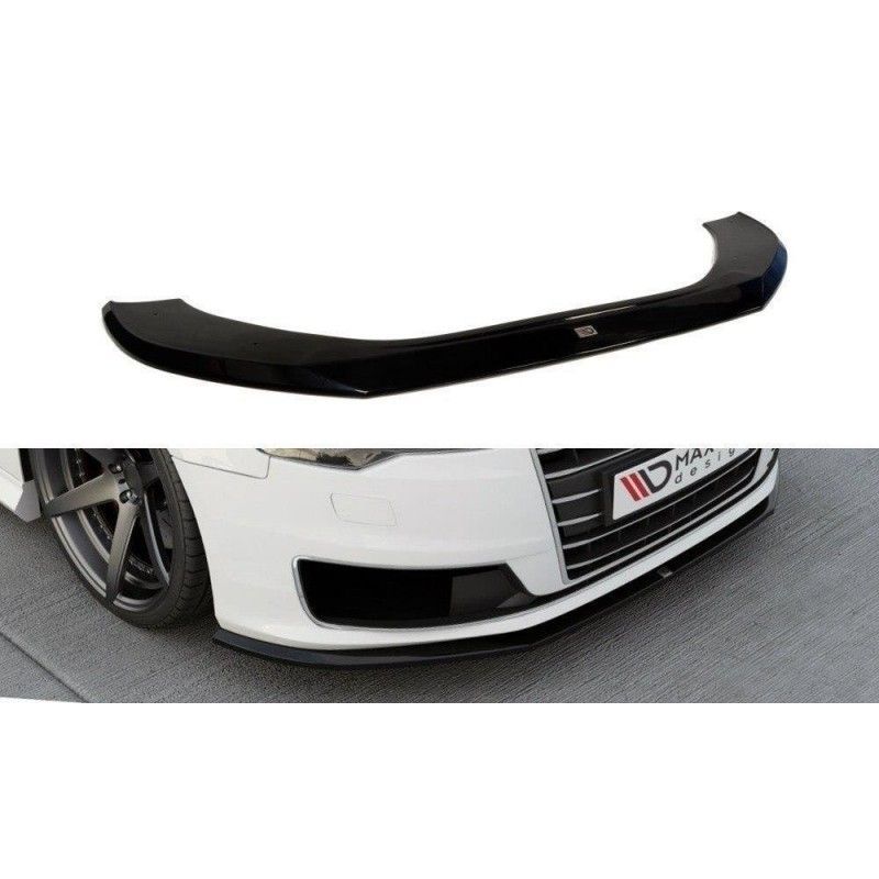 Maxton Front Splitter Audi A6 Ultra C7 FL Gloss Black, A6/S6/RS6 4G C7 