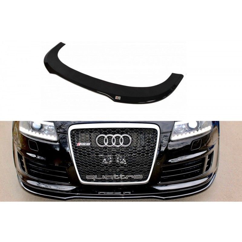 Maxton FRONT SPLITTER AUDI RS6 C6 Gloss Black, A6/RS6 4F C6