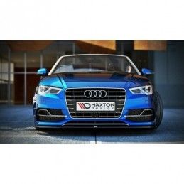 Maxton Front Splitter V.1 Audi S3 / A3 S-Line 8V Sedan / Cabrio Gloss Black, A3/S3/RS3 8V