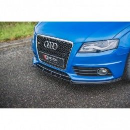 Maxton Front Splitter Audi S4 / A4 S-Line B8 Gloss Black, A4/S4 B8