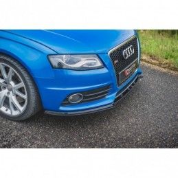 Maxton Front Splitter Audi S4 / A4 S-Line B8 Gloss Black, A4/S4 B8