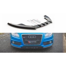 Maxton Front Splitter Audi S4 / A4 S-Line B8 Gloss Black, A4/S4 B8