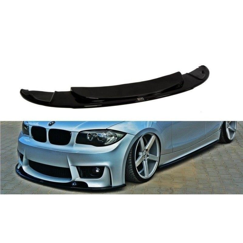 Maxton FRONT SPLITTER BMW 1 E87 M-Design Gloss Black, Serie 1 E81/ E82/ E87/ E88