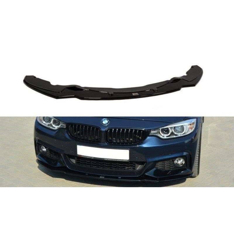 Maxton FRONT SPLITTER v.1 for BMW 4 F32 M-PACK Gloss Black, Serie 4 F32/ M4