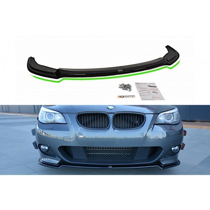 Maxton FRONT SPLITTER for BMW 5 E60/61 M-PACK Gloss Black, Serie 5 E60/ E61