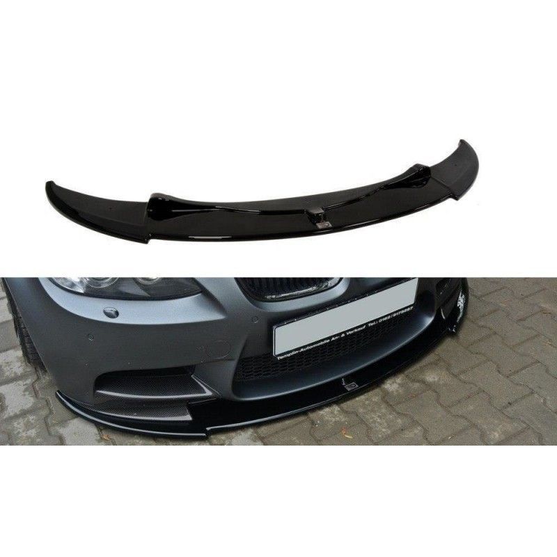 Maxton FRONT SPLITTER BMW M3 E92 / E93 (PREFACE MODEL fits M Performance splitters) Gloss Black, Serie 3 E92/ E93/ M3