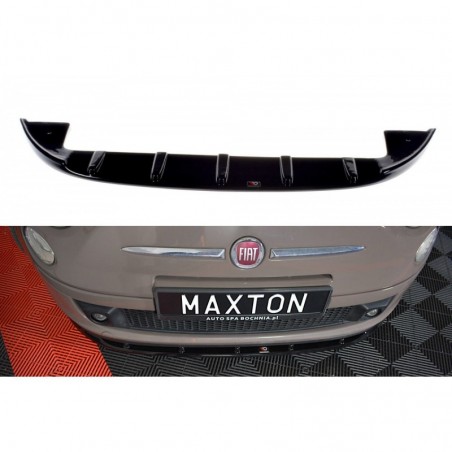 Maxton FRONT SPLITTER V.1 FIAT 500 HATCHBACK PREFACE Gloss Black, 500