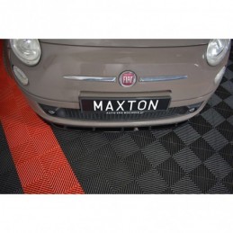 Maxton FRONT SPLITTER V.1 FIAT 500 HATCHBACK PREFACE Gloss Black, 500