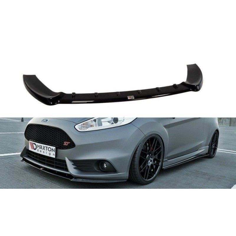 Maxton Front Splitter (Cupra) Ford Fiesta ST Mk7 FL Gloss Black, Fiesta Mk7 / 7.5