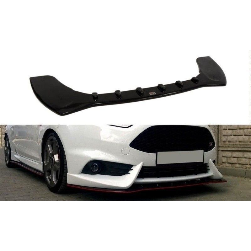 Maxton Front Splitter Ford Fiesta ST Mk7 FL (Fit Maxton Design Bumper) Gloss Black, Fiesta Mk7 / 7.5