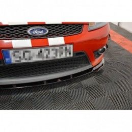 Maxton Front Splitter V.1 Ford Fiesta ST Mk6 Gloss Black, Fiesta MK6 / MK6 ST