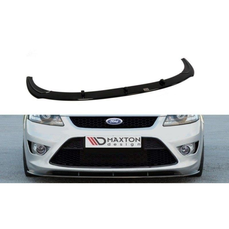 Maxton Front Splitter Ford Focus ST Mk2 FL Gloss Black, Focus Mk2 / 2.5 / ST / RS