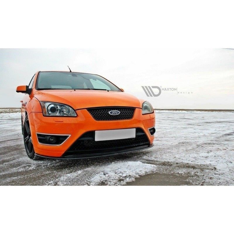 Maxton Front Splitter V.2 Ford Focus ST Mk2 Gloss Black, Focus Mk2 / 2.5 / ST / RS