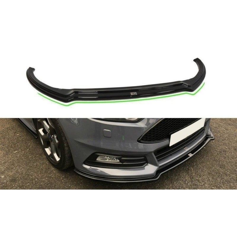 Maxton Front Splitter V.3 Ford Focus ST Mk3 FL Gloss Black, Focus Mk3 / 3.5 / ST / RS