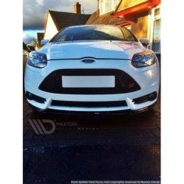 Maxton Front Splitter V.1 Ford Focus ST Mk3 Gloss Black, Focus Mk3 / 3.5 / ST / RS