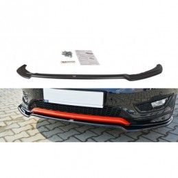 Maxton Front Splitter V.2 Ford Focus ST-Line Mk3 FL Gloss Black, Focus Mk3 / 3.5 / ST / RS