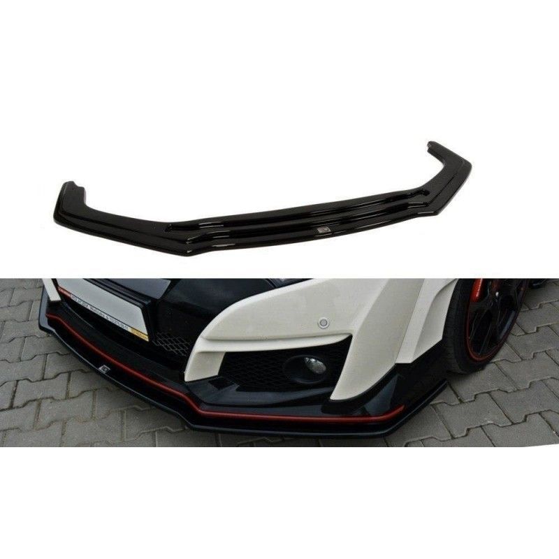 Maxton FRONT SPLITTER v.1 HONDA CIVIC IX TYPE R Gloss Black, CIVIC