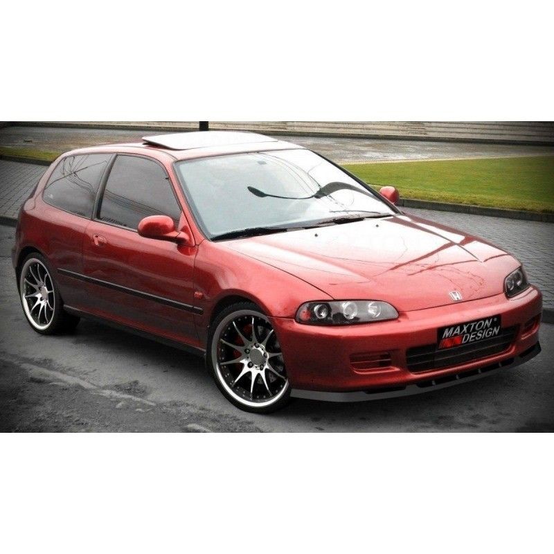 Maxton FRONT SPLITTER HONDA CIVIC MK5 Gloss Black, CIVIC