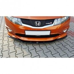 Maxton FRONT SPLITTER HONDA CIVIC VIII TYPE S/R Gloss Black, CIVIC