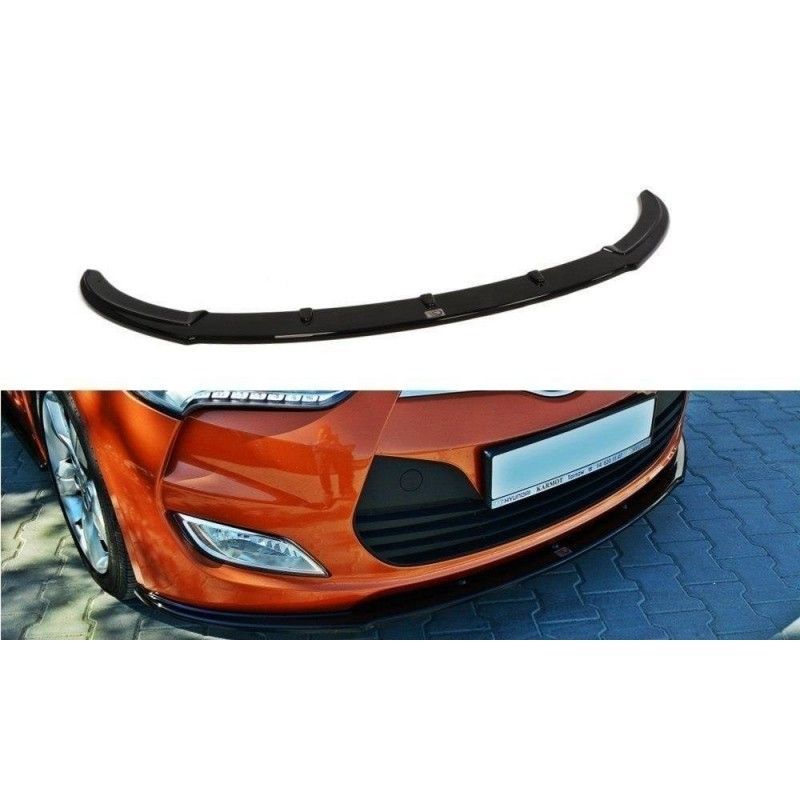 Maxton FRONT SPLITTER Hyundai Veloster Gloss Black, Hyundai