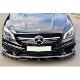 Maxton FRONT SPLITTER v.2 MERCEDES CLA 45 AMG C117 (PREFACE) Gloss Black, CLA C117