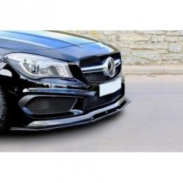 Maxton FRONT SPLITTER v.2 MERCEDES CLA 45 AMG C117 (PREFACE) Gloss Black, CLA C117