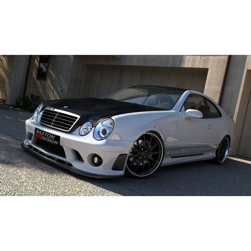 Maxton FRONT SPLITTER MERCEDES CLK W208 (FOR ME-CLK-208-AMG204-F1 BUMPER) Gloss Black, W208