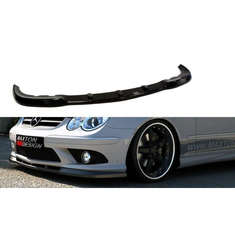 Maxton FRONT SPLITTER MERCEDES CLK W209 FOR AMG Gloss Black, W209