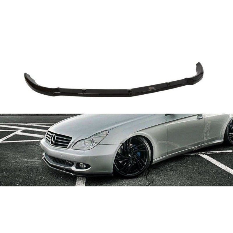 Maxton FRONT SPLITTER MERCEDES CLS C219 STANDARD BUMPER Gloss Black, W219