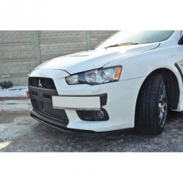 Maxton FRONT SPLITTER V.2 Mitsubishi Lancer Evo X Gloss Black, Lancer Evo