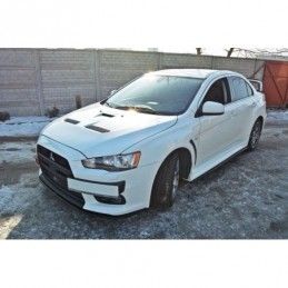 Maxton FRONT SPLITTER V.2 Mitsubishi Lancer Evo X Gloss Black, Lancer Evo