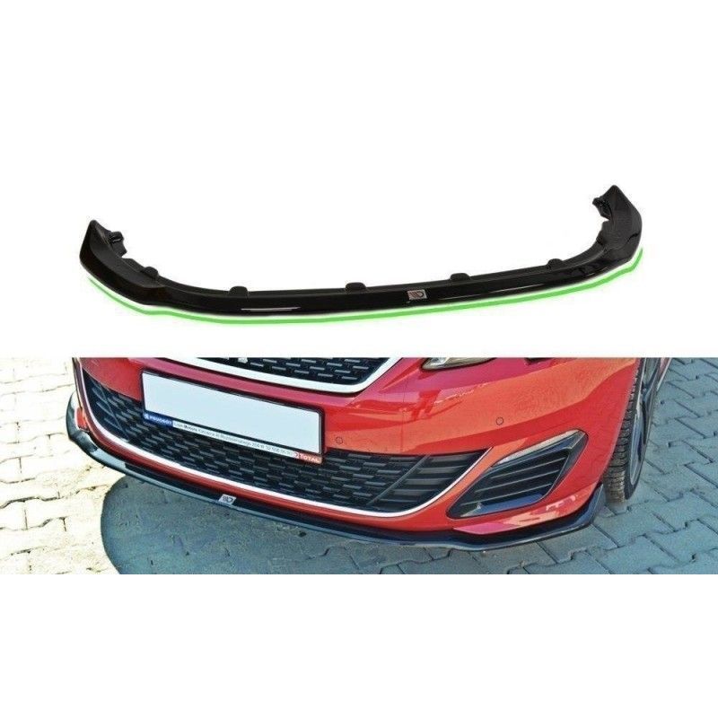 Maxton FRONT SPLITTER v.1 PEUGEOT 308 II GTI Gloss Black, 308