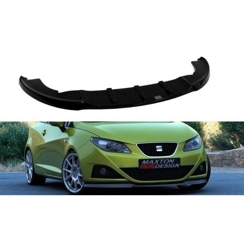 Maxton FRONT SPLITTER SEAT IBIZA IV (6J) PREFACE MODEL Gloss Black, Ibiza Mk4