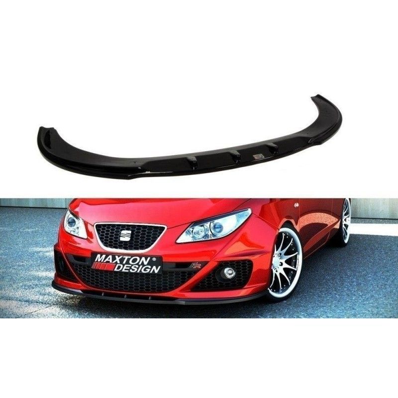 Maxton FRONT SPLITTER SEAT IBIZA IV FR (6J) PREFACE MODEL Gloss Black, Ibiza Mk4 FR